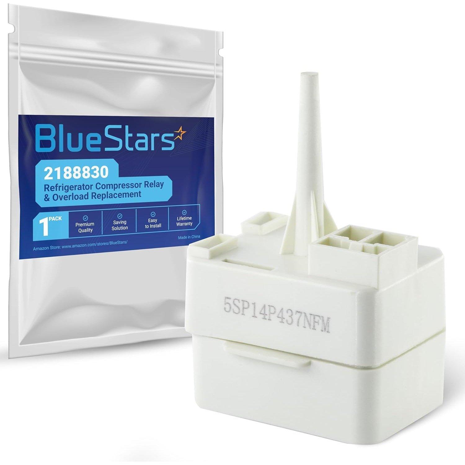 [Lifetime Warranty] 2188830 Refrigerator Compressor Relay & Overload Replacement - Compatible with Whirlpool & Kenmore Refrigerators - Replaces 2220475 PS993073 2188829 1177466 image 0