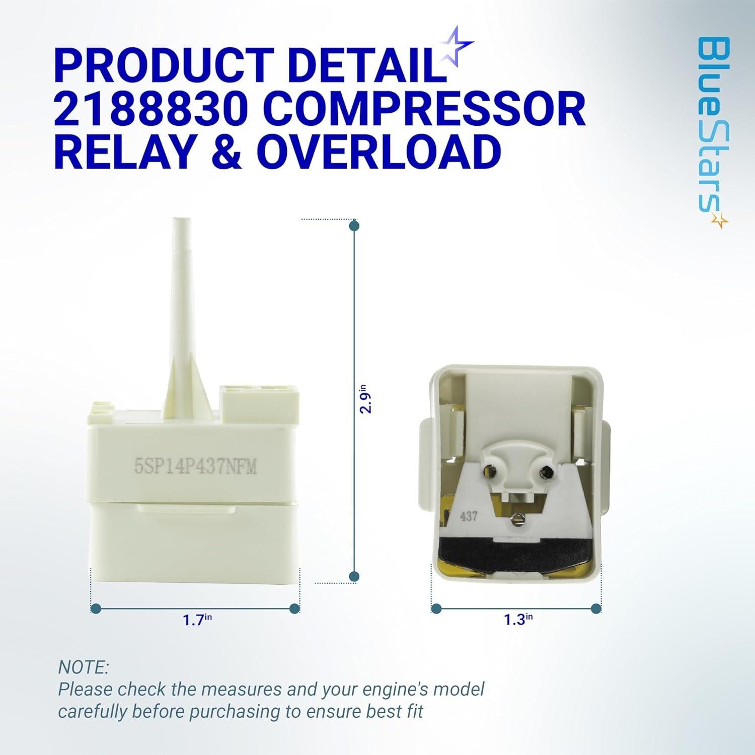 [Lifetime Warranty] 2188830 Refrigerator Compressor Relay & Overload Replacement - Compatible with Whirlpool & Kenmore Refrigerators - Replaces 2220475 PS993073 2188829 1177466 image 4