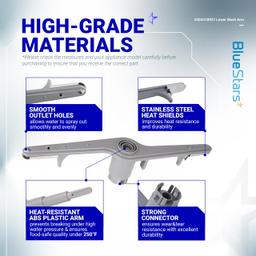 [Lifetime Warranty] 5304518927 Lower Spray Arm - Compatible with Frigidaire, Kenmore, Electrolux Dishwashers - Replaces 154567702, 5304507175, AP6810011, 154567701 thumbnail 6