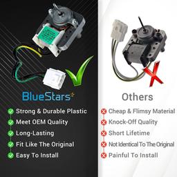 [Lifetime Warranty] 297309000 297250000 Refrigerator Evaporator Fan Motor with Wire Harness - Compatible with Frigidaire Electrolux Crosley Kenmore - Replaces 216914200 216934100 297309000 5304442624 thumbnail 1