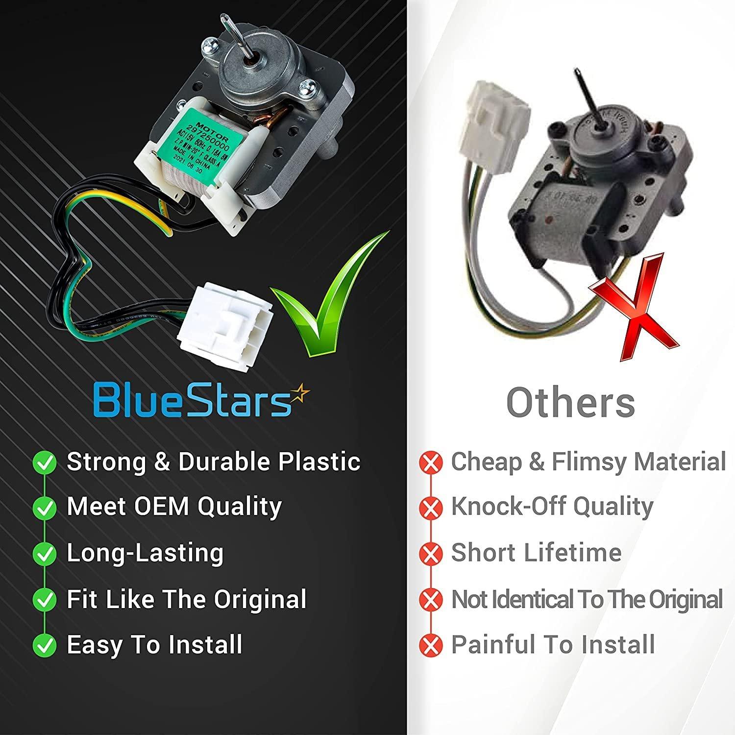 [Lifetime Warranty] 297309000 297250000 Refrigerator Evaporator Fan Motor with Wire Harness - Compatible with Frigidaire Electrolux Crosley Kenmore - Replaces 216914200 216934100 297309000 5304442624 image 1