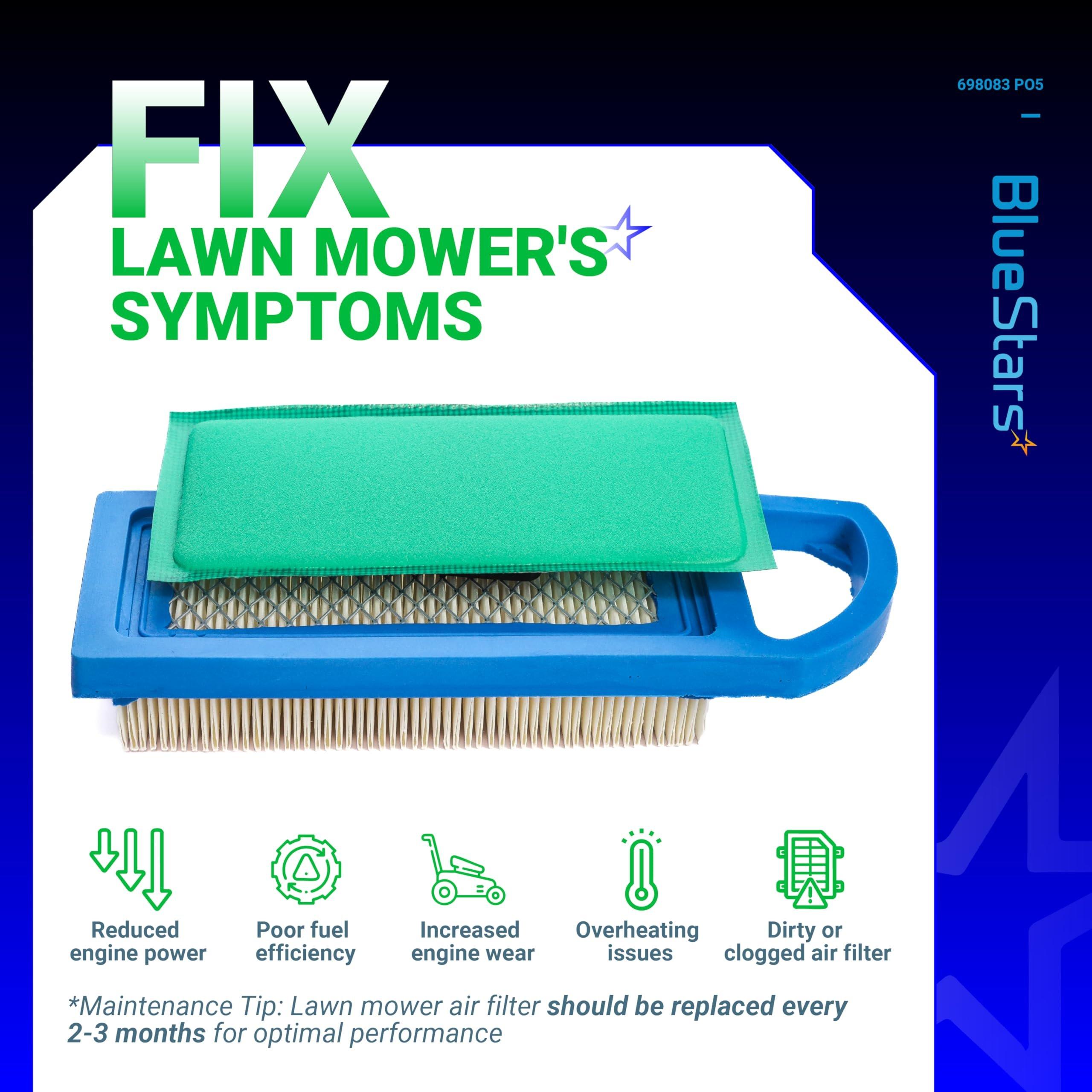 [Lifetime Warranty] 698083 697153 Air Filter - For John Deere LA115 LA105 L100 Z225 LA110 GY20573 Craftsman LT1000 LT2000 794422 795115 697634 797008 697776 Riding Lawn Mower with 697015 Pre Air Cleaner - Pack of 5 image 5