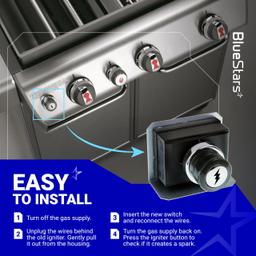 [Lifetime Warranty] 1836-13 7629 Genesis Igniter for Weber Genesis Grill Parts Genesis 300 Series Front-control Grills 3-Burner Igniter Module Weber 88826 E310 E320 E330 Button Switch thumbnail 4