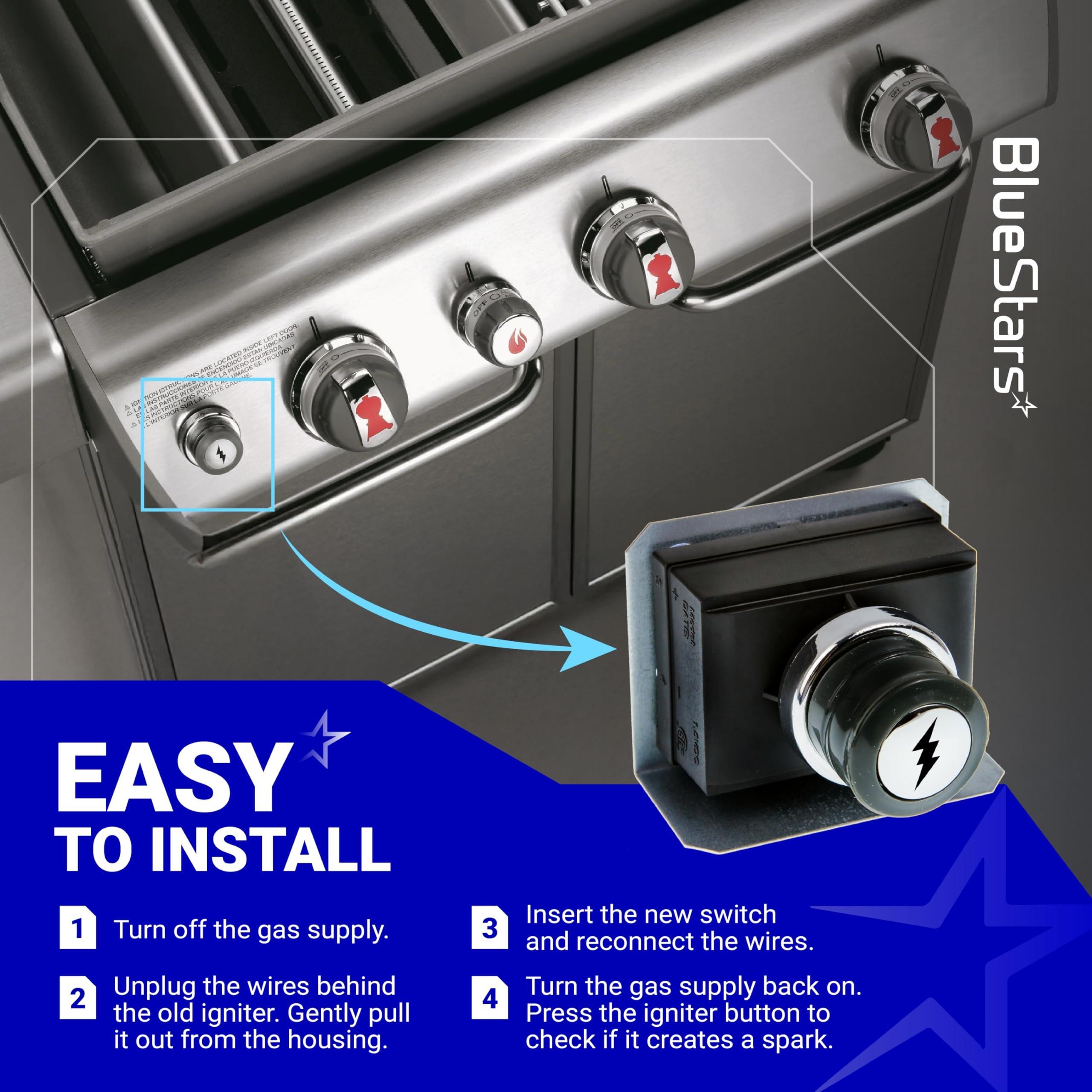 [Lifetime Warranty] 1836-13 7629 Genesis Igniter for Weber Genesis Grill Parts Genesis 300 Series Front-control Grills 3-Burner Igniter Module Weber 88826 E310 E320 E330 Button Switch image 4