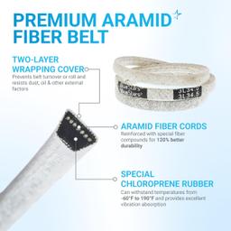 954-0367 Drive Belt Replacement - for MTD Craftsman Cub Cadet Troy-Bilt Ryobis Snowblower & Snow Thrower - 3/8" x 34.5â€ thumbnail 4