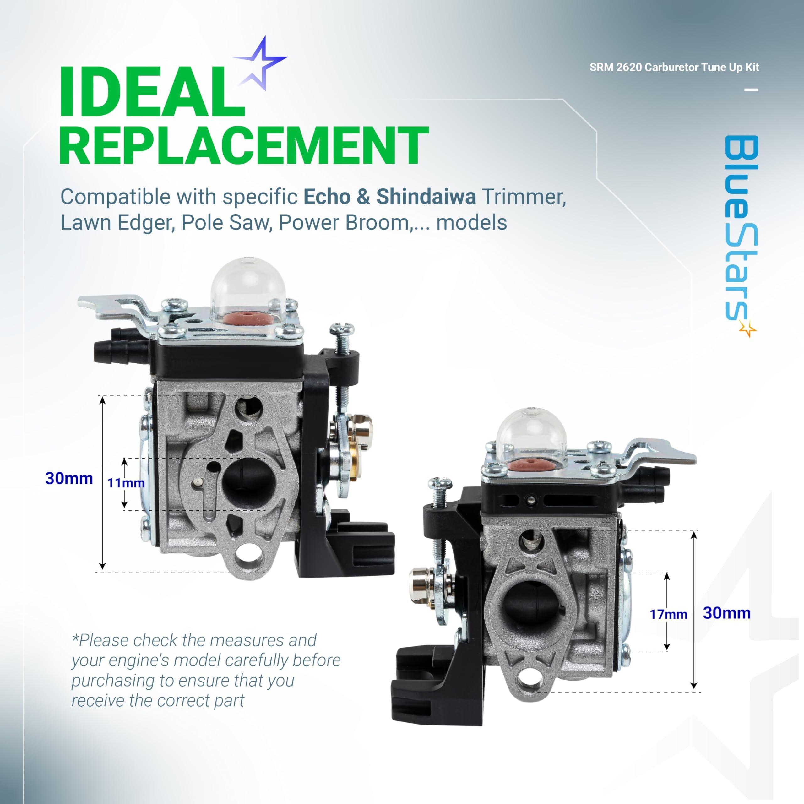 [Lifetime Warranty] SRM 2620 Carburetor - Compatible with Echo SRM-2620T SRM-2620Trimmer A021004601 26X Shindaiwa T262X image 3
