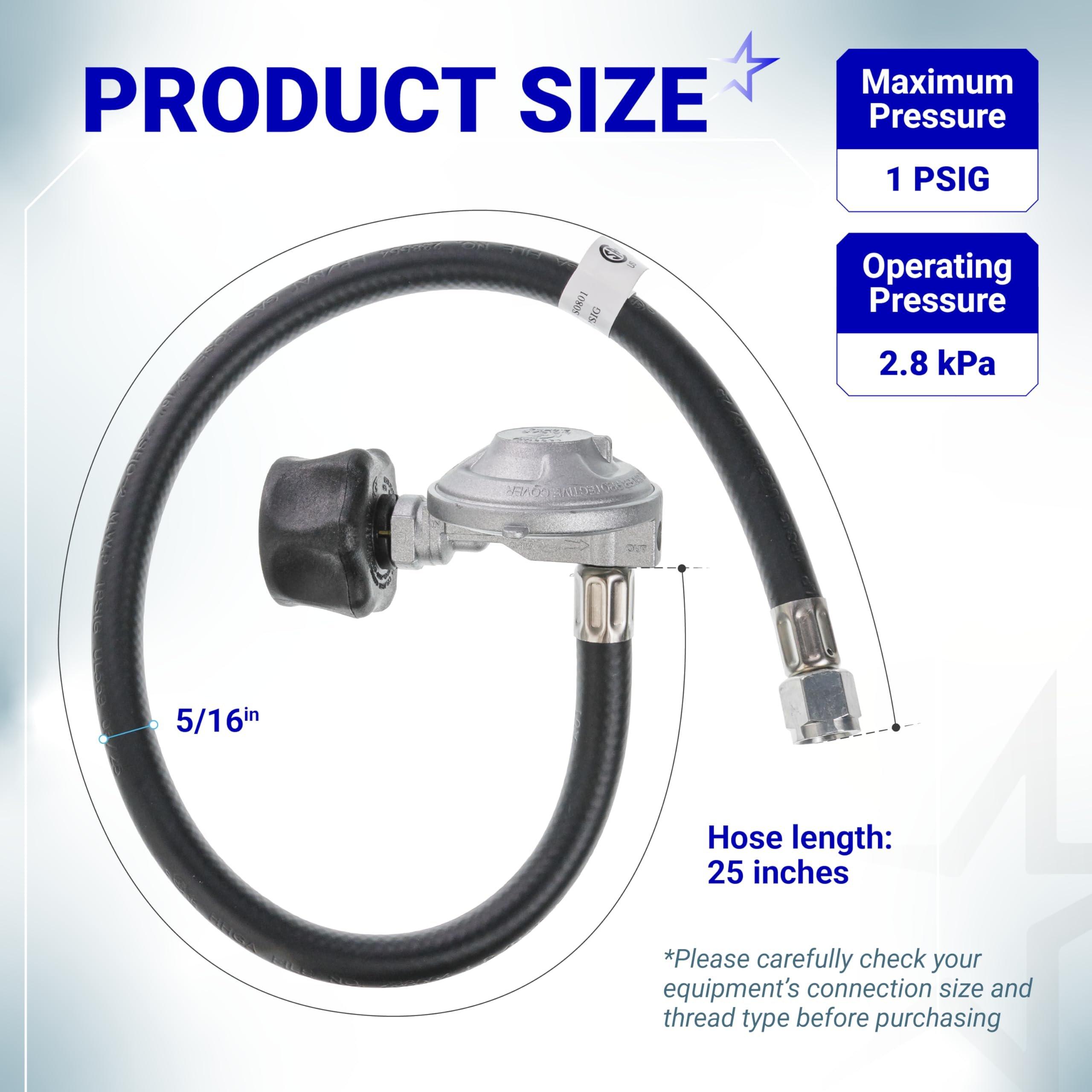 [Lifetime Warranty] [CSA Certified] 25IN for Weber Hose and Regulator Kit, for Weber Genesis/Spirit/Spirit II 2017-2019/ Summit Silver/Gold Series, Grill Regulator Replacement Parts for 7627 67069 69891 image 4