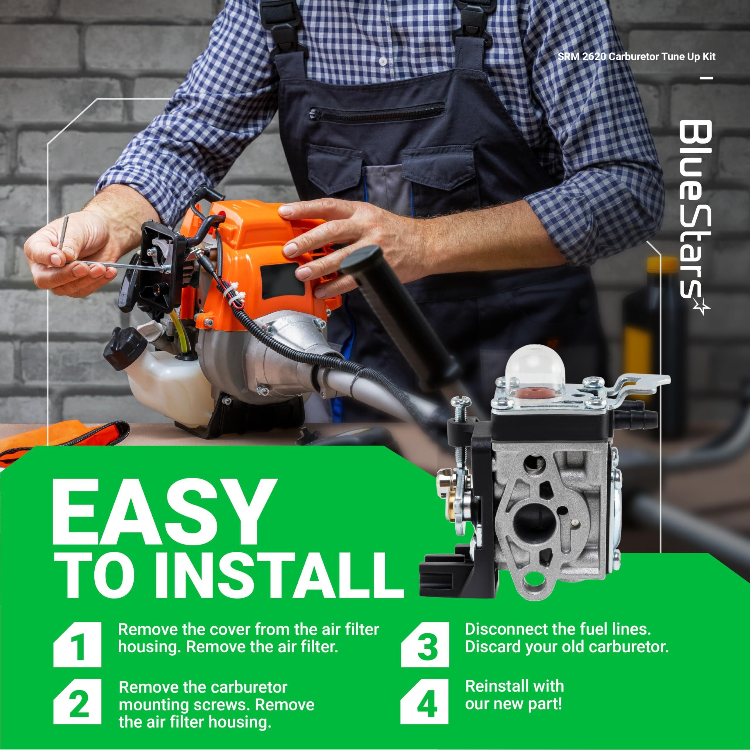 [Lifetime Warranty] SRM 2620 Carburetor - Compatible with Echo SRM-2620T SRM-2620Trimmer A021004601 26X Shindaiwa T262X image 7