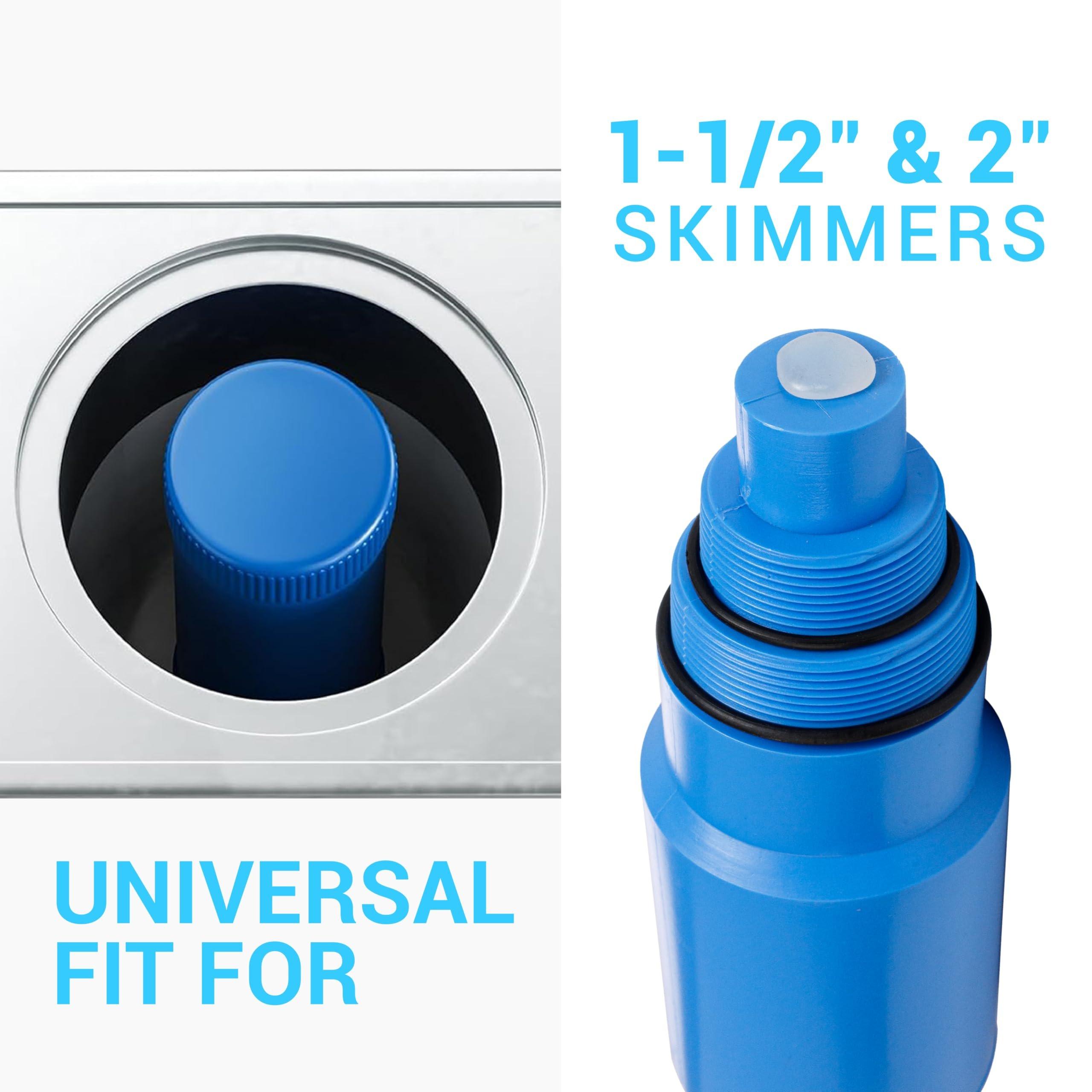 [Lifetime Warranty] 2 Pack 17'' Pool Skimmer Guard & Plug Winterization Plug for 1 1/2" and 2'' Threaded Skimmers - Suitable for Above and Inground Pool image 5
