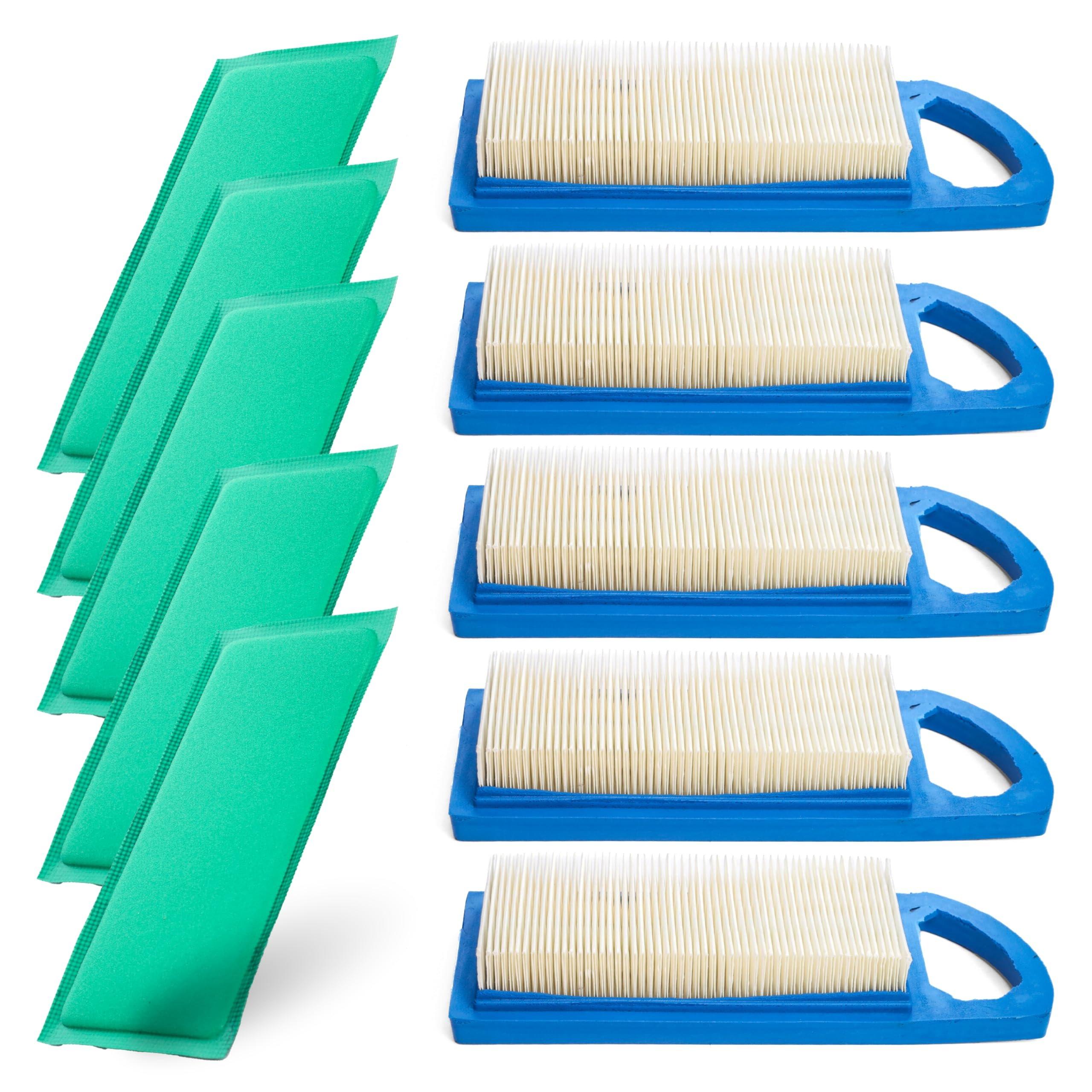 [Lifetime Warranty] 698083 697153 Air Filter - For John Deere LA115 LA105 L100 Z225 LA110 GY20573 Craftsman LT1000 LT2000 794422 795115 697634 797008 697776 Riding Lawn Mower with 697015 Pre Air Cleaner - Pack of 5 image 0