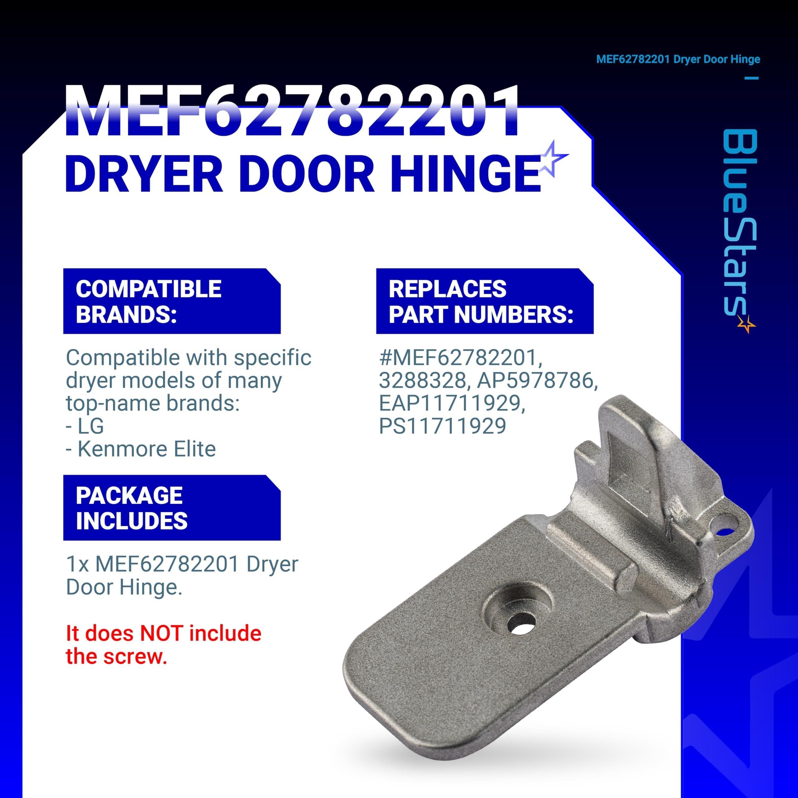 [Lifetime Warranty] MEF62782201 Clothes Dryer Door Hinge - Compatible with LG Kenmore Elite Dryer - Replaces PS11711929 AP5978786 3288328 EAP11711929 image 1