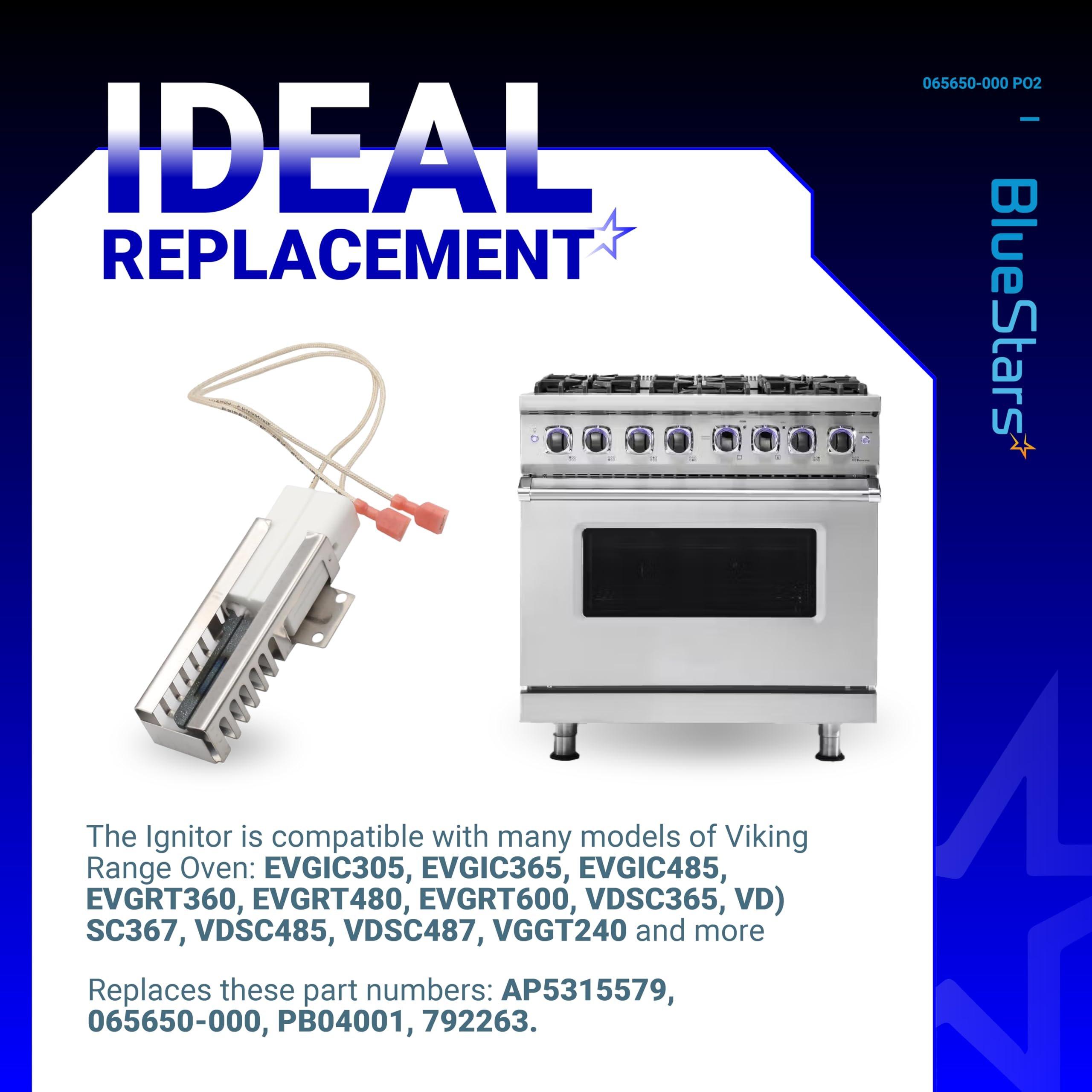 [Lifetime Warranty] PB040001 065650-000 Range Oven Igniter - Compatible with Viking Range Oven Gas Stove - Replaces AP5315579 065650-000 SGR4001 792263-4 - Pack of 2 image 5