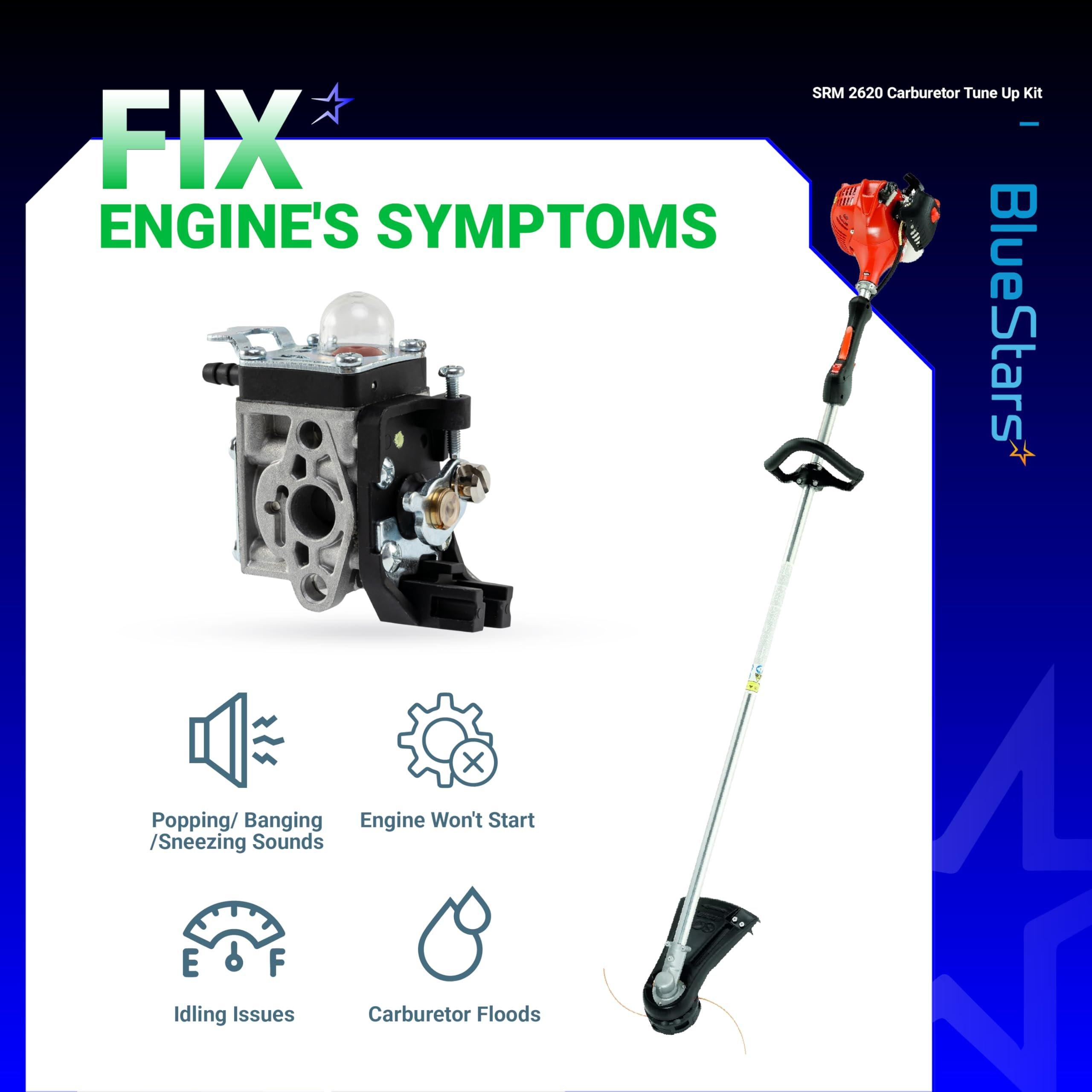 [Lifetime Warranty] SRM 2620 Carburetor - Compatible with Echo SRM-2620T SRM-2620Trimmer A021004601 26X Shindaiwa T262X image 8