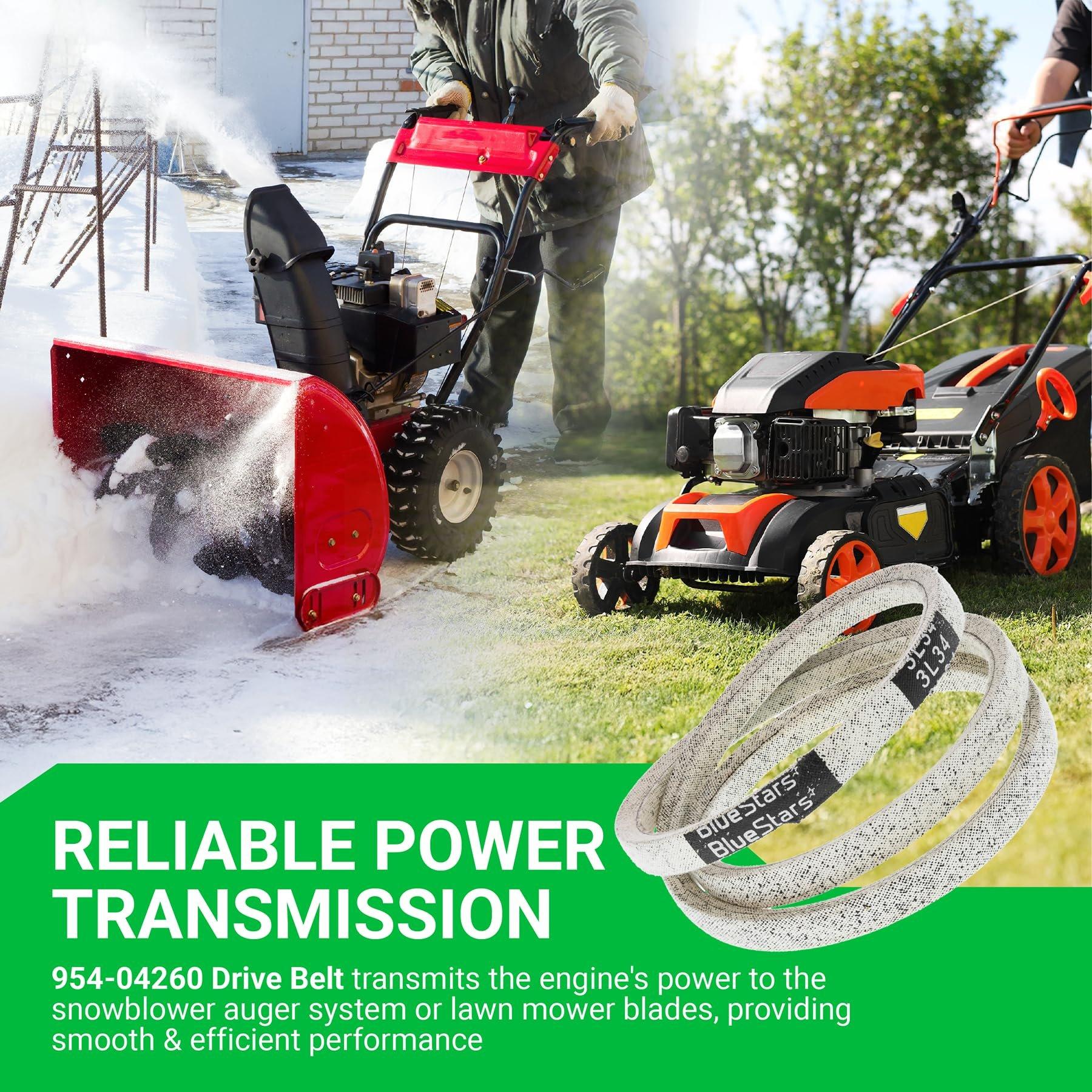 [Lifetime Warranty] 954-04260 Drive Belt 3/8'' x 34'' for MTD Craftsman Cub Cadet Troy-Bilt Snowblower 21" Walk-Behind Lawn Mower image 1