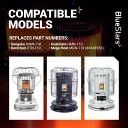 [Lifetime Warranty] Heater Wick AW4E Pack of 2 - Compatible with Sengoku HMN-110 KeroHeat CTN-110 Heatmate HMN-110 Mega Heat MGN-110 (#4308953) - Replacement American Wick #4E thumbnail 5