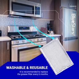 [Lifetime Warranty] WB06X10608 5304464105 Microwave Grease Filter 5" x 7-5/8" Replacement - Compatible with Frigidaire GE Microwaves - Replaces 5304478913 5304517871 PS12585760 thumbnail 4
