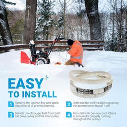 954-0367 Drive Belt Replacement - for MTD Craftsman Cub Cadet Troy-Bilt Ryobis Snowblower & Snow Thrower - 3/8" x 34.5â€ thumbnail 8