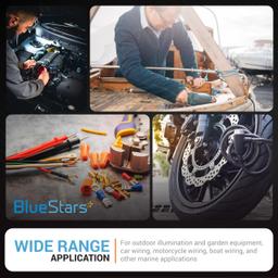 [Lifetime Warranty] 100 PCS Blue Flag Spade Terminals Female thumbnail 4