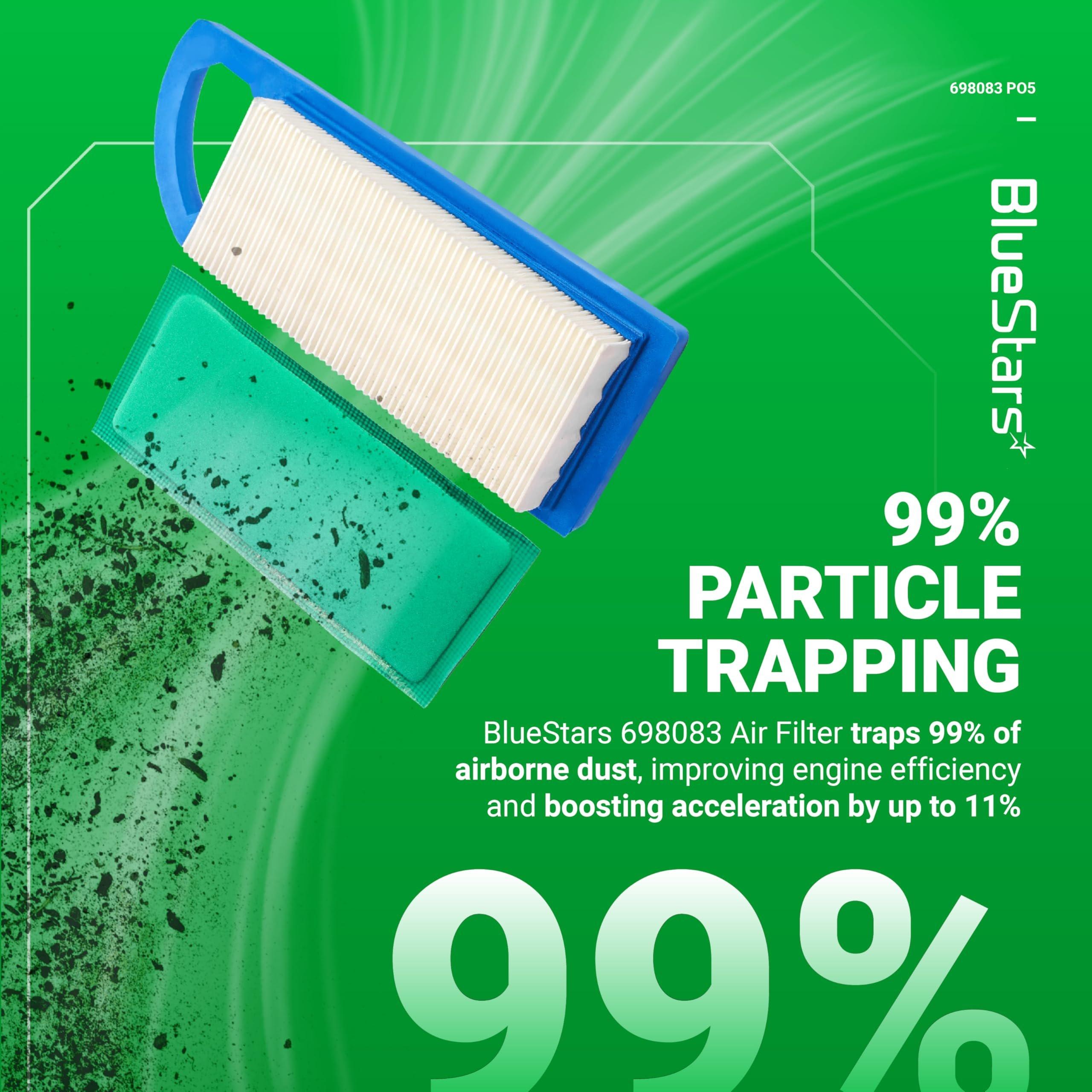 [Lifetime Warranty] 698083 697153 Air Filter - For John Deere LA115 LA105 L100 Z225 LA110 GY20573 Craftsman LT1000 LT2000 794422 795115 697634 797008 697776 Riding Lawn Mower with 697015 Pre Air Cleaner - Pack of 5 image 4