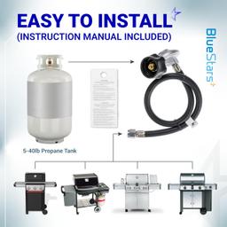 [Lifetime Warranty] [CSA Certified] 25IN for Weber Hose and Regulator Kit, for Weber Genesis/Spirit/Spirit II 2017-2019/ Summit Silver/Gold Series, Grill Regulator Replacement Parts for 7627 67069 69891 thumbnail 7
