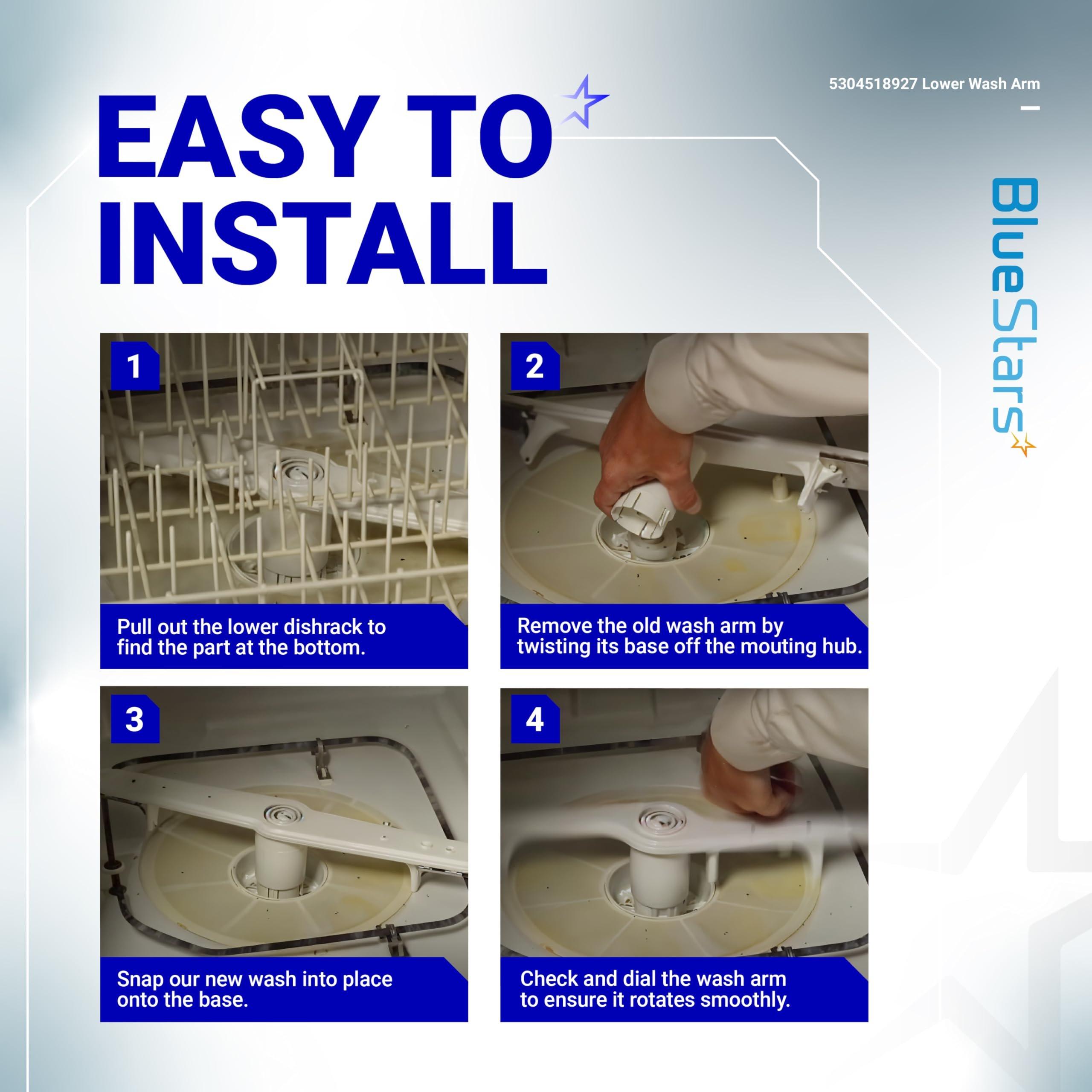 [Lifetime Warranty] 5304518927 Lower Spray Arm - Compatible with Frigidaire, Kenmore, Electrolux Dishwashers - Replaces 154567702, 5304507175, AP6810011, 154567701 image 3