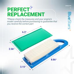 [Lifetime Warranty] 698083 697153 Air Filter - For John Deere LA115 LA105 L100 Z225 LA110 GY20573 Craftsman LT1000 LT2000 794422 795115 697634 797008 697776 Riding Lawn Mower with 697015 Pre Air Cleaner - Pack of 5 thumbnail 3