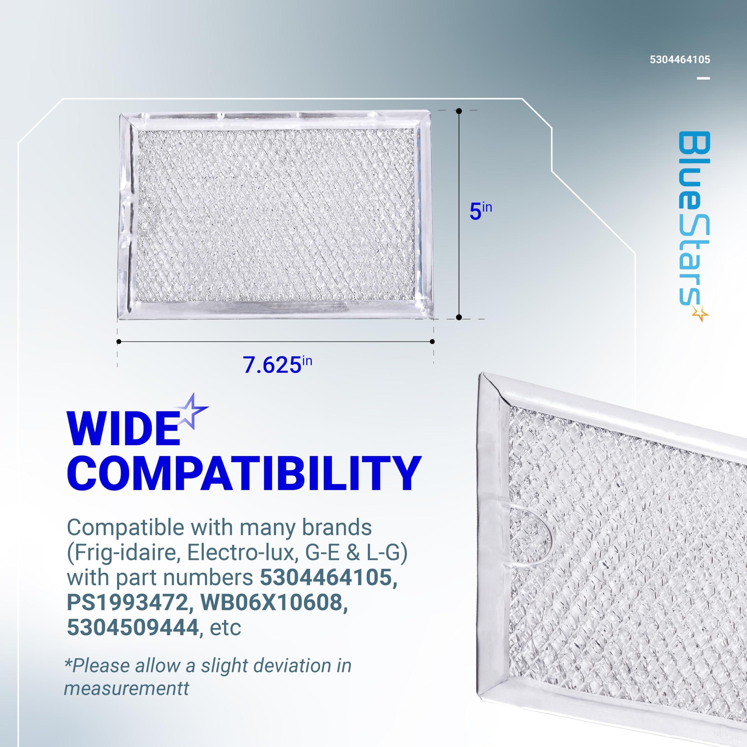 [Lifetime Warranty] WB06X10608 5304464105 Microwave Grease Filter 5" x 7-5/8" Replacement - Compatible with Frigidaire GE Microwaves - Replaces 5304478913 5304517871 PS12585760 image 1