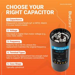 [Lifetime Warranty] 189-227 uF MFD 220-250 VAC Round Start Capacitor 50/60 Hz - Fits OEM Single Phase Motor - Pack of 2 thumbnail 5