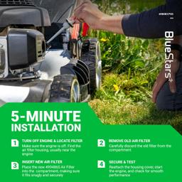 [Lifetime Warranty] 698083 697153 Air Filter - For John Deere LA115 LA105 L100 Z225 LA110 GY20573 Craftsman LT1000 LT2000 794422 795115 697634 797008 697776 Riding Lawn Mower with 697015 Pre Air Cleaner - Pack of 5 thumbnail 8