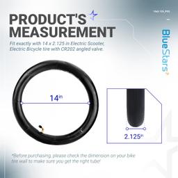 [Lifetime Warranty] 14x2.125 Bike Inner Tubes - Pack of 2 thumbnail 1