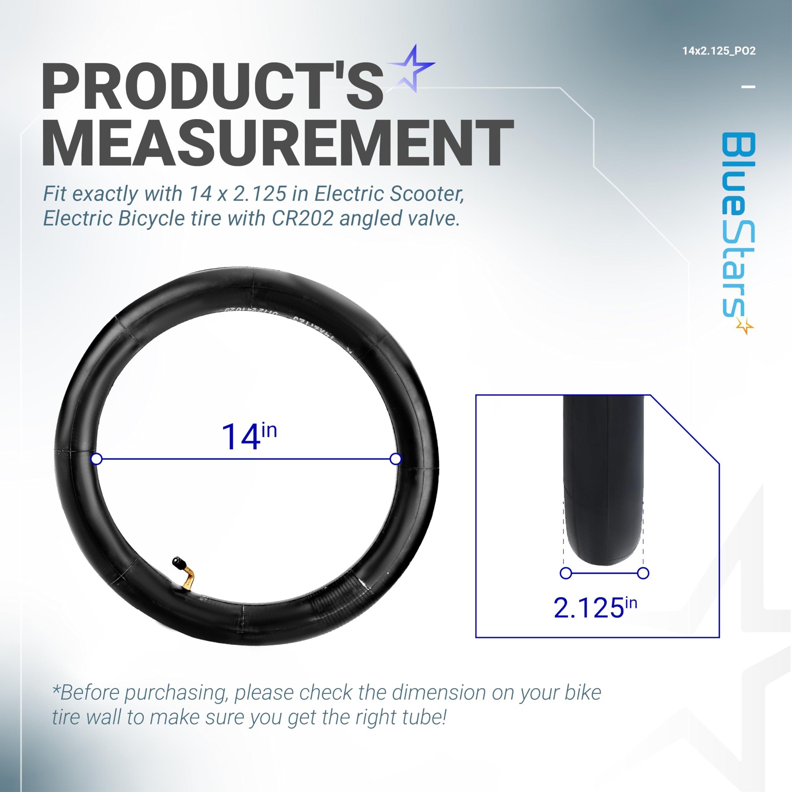 [Lifetime Warranty] 14x2.125 Bike Inner Tubes - Pack of 2 image 1