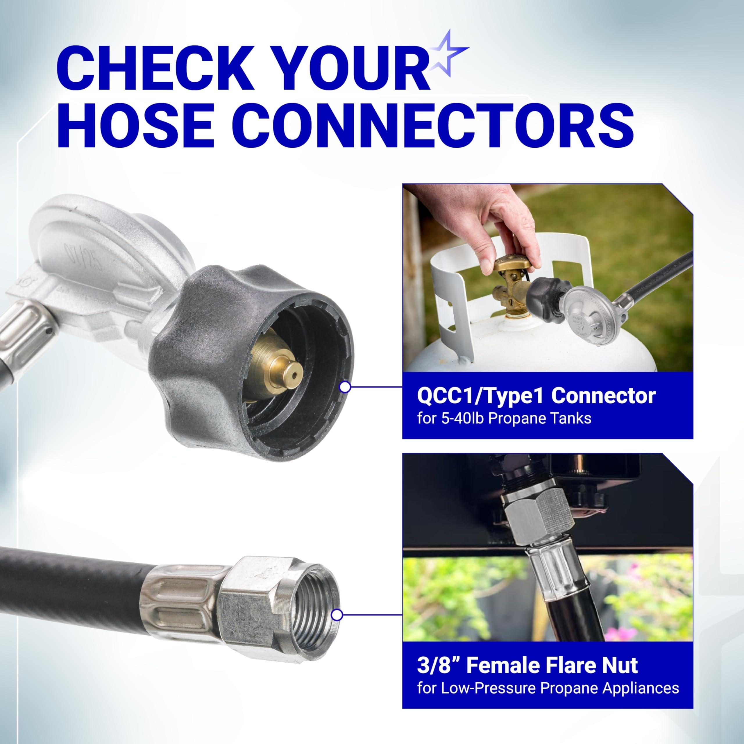 [Lifetime Warranty] [CSA Certified] 25IN for Weber Hose and Regulator Kit, for Weber Genesis/Spirit/Spirit II 2017-2019/ Summit Silver/Gold Series, Grill Regulator Replacement Parts for 7627 67069 69891 image 3