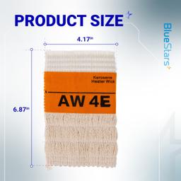 [Lifetime Warranty] Heater Wick AW4E Pack of 2 - Compatible with Sengoku HMN-110 KeroHeat CTN-110 Heatmate HMN-110 Mega Heat MGN-110 (#4308953) - Replacement American Wick #4E thumbnail 1