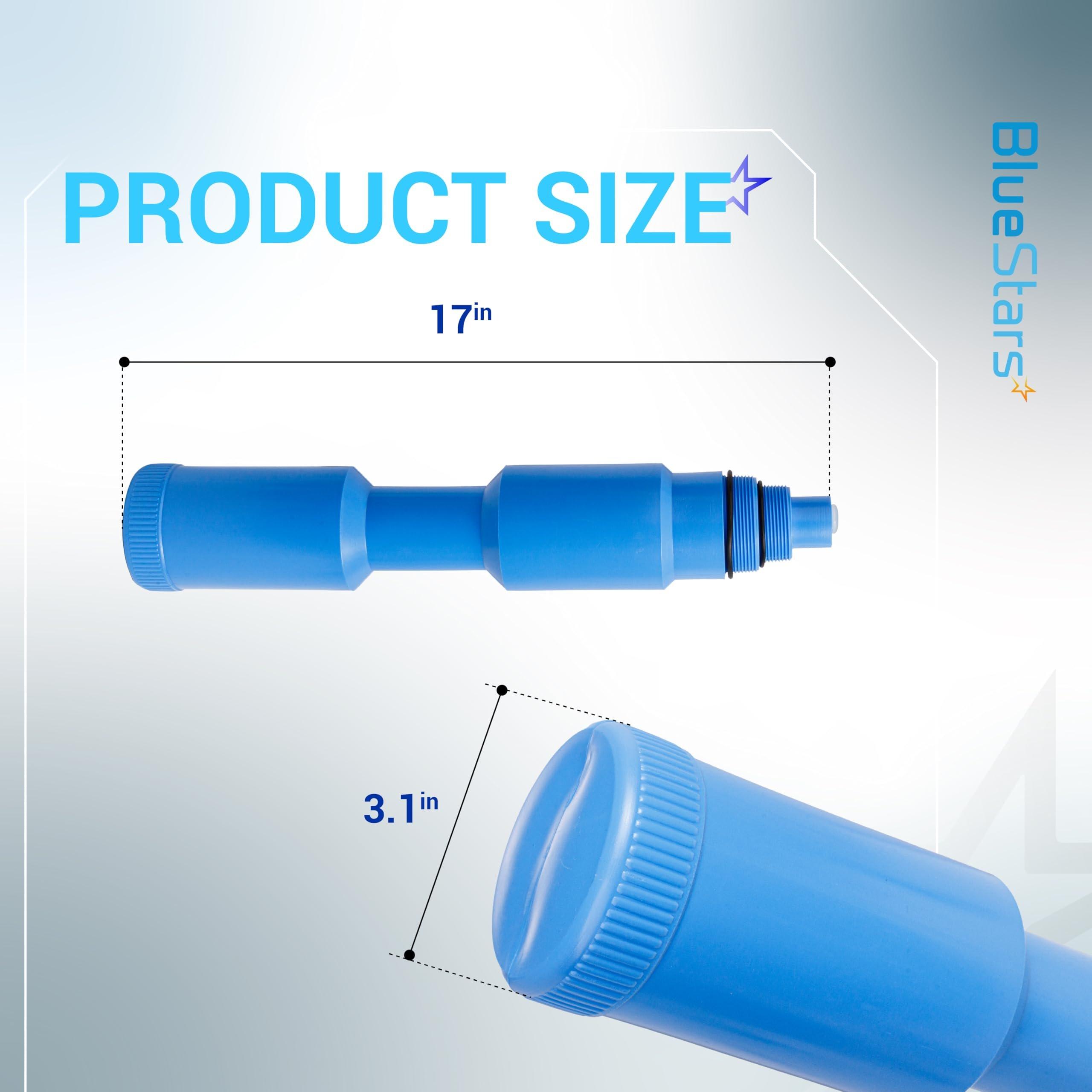 [Lifetime Warranty] 2 Pack 17'' Pool Skimmer Guard & Plug Winterization Plug for 1 1/2" and 2'' Threaded Skimmers - Suitable for Above and Inground Pool image 1