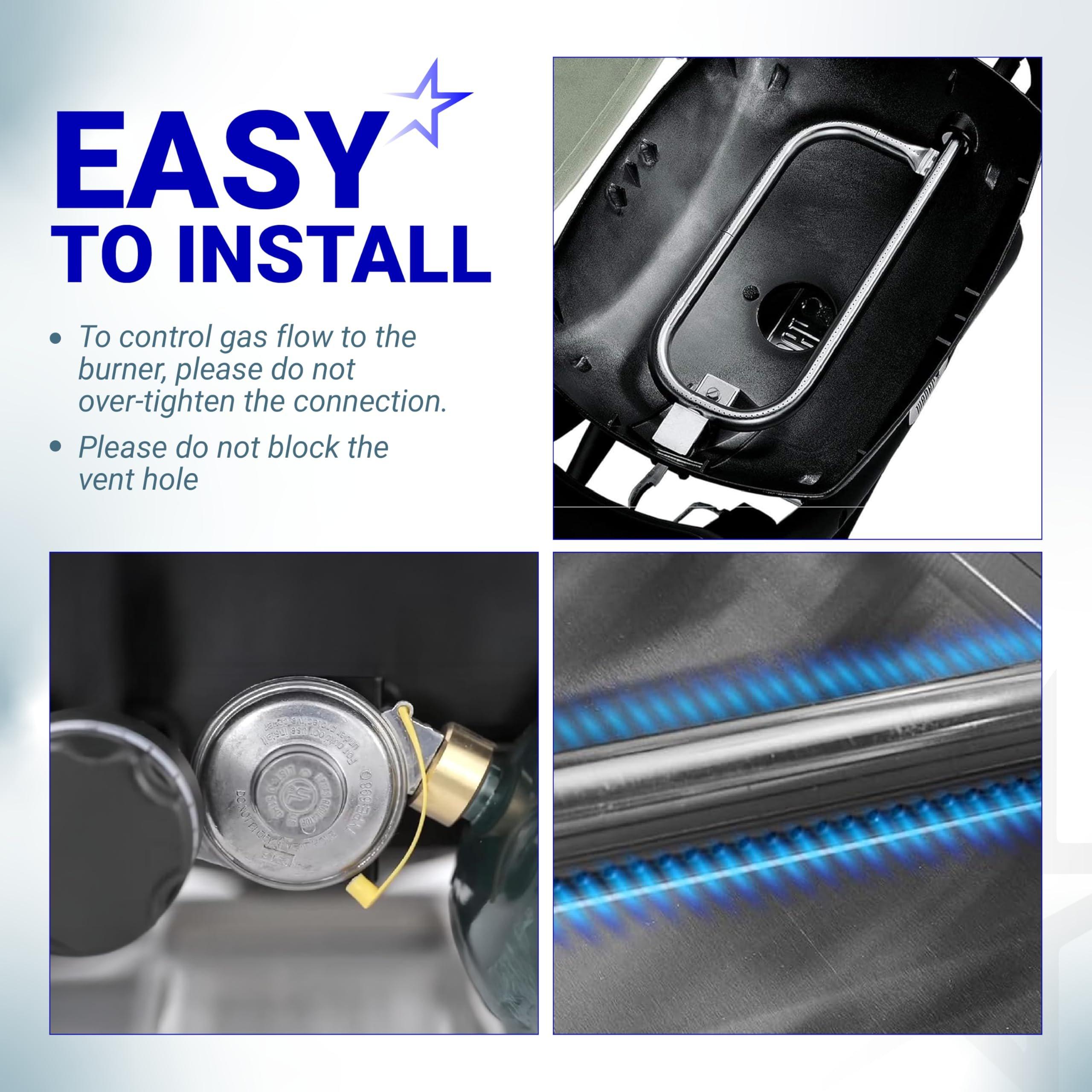 [Lifetime Warranty] 80477 Regulator 69957 Burner Tube for Weber Q Grill â€“ Gas Valve Regulator & 17in Burner Replacement Kit - CSA Certified image 6