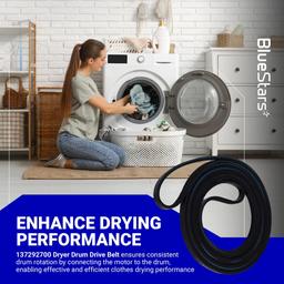 [Lifetime Warranty] WE12M29 WE03X29897 WE12M22 Dryer Belt 89.5-Inch - For GE Hotpoint Frigidaire GTD33EASK0WW GTD42EASJ2WW DBXR463ED2WW DBXR463ED1WW - Replaces 137292700 AP4565702 134163500 thumbnail 8