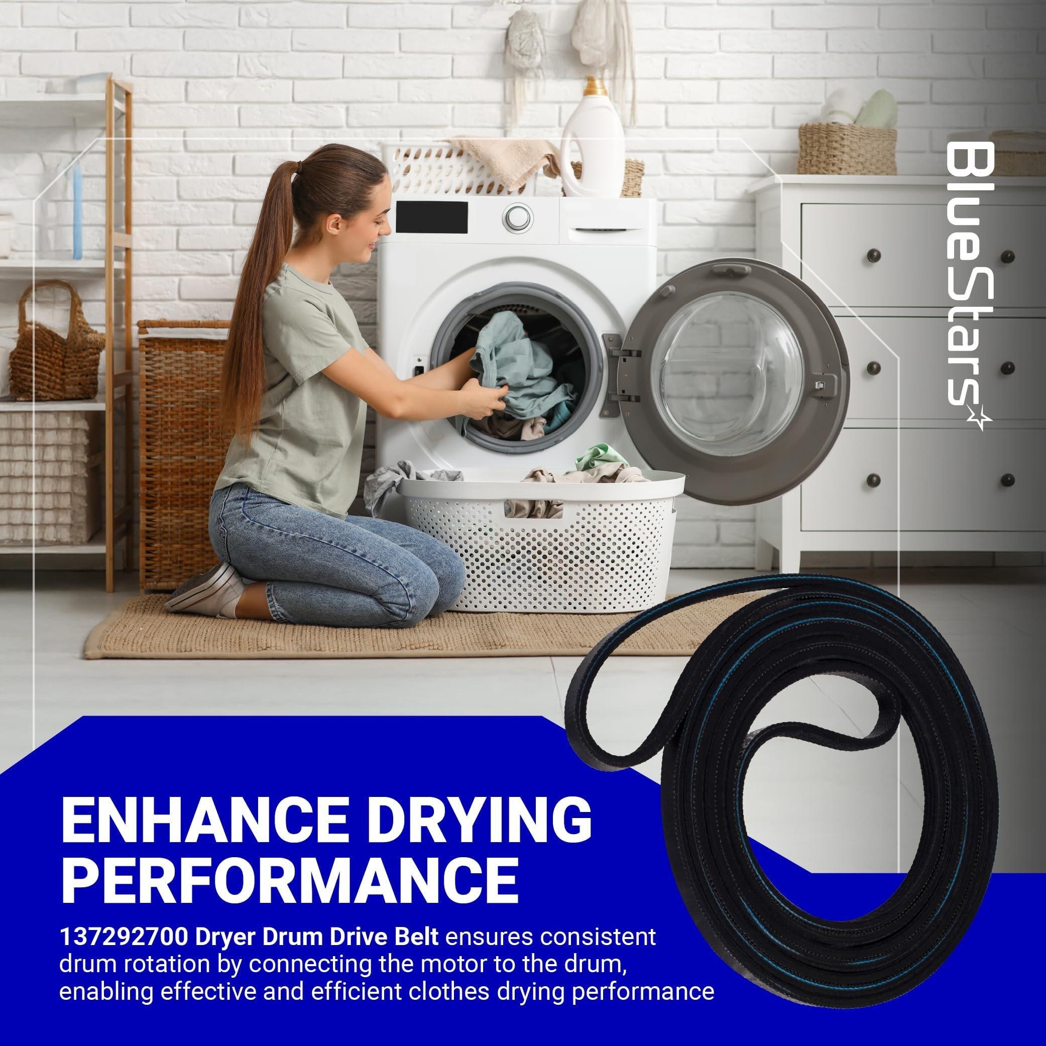 [Lifetime Warranty] WE12M29 WE03X29897 WE12M22 Dryer Belt 89.5-Inch - For GE Hotpoint Frigidaire GTD33EASK0WW GTD42EASJ2WW DBXR463ED2WW DBXR463ED1WW - Replaces 137292700 AP4565702 134163500 image 8