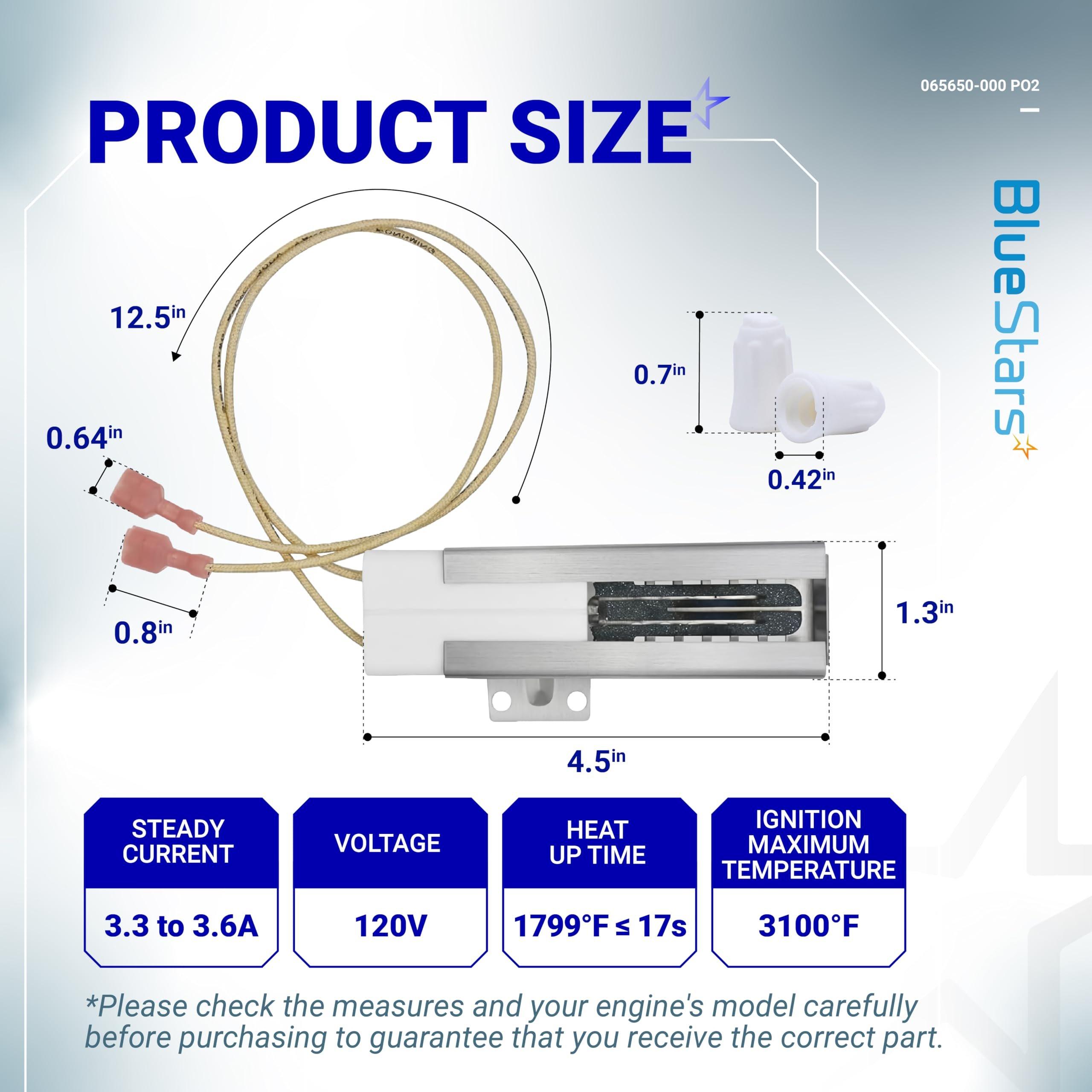 [Lifetime Warranty] PB040001 065650-000 Range Oven Igniter - Compatible with Viking Range Oven Gas Stove - Replaces AP5315579 065650-000 SGR4001 792263-4 - Pack of 2 image 1