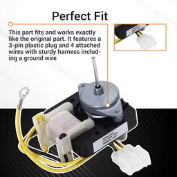 [Lifetime Warranty] WR60X10220 Refrigerator Condenser Fan Motor - Compatible with GE Hotpoint Refrigerators - Replaces PS1766247 AP4298602 WR60X10171 WR60X10133 1257132 AH1766247 EA1766247 WR60X10192 thumbnail 3