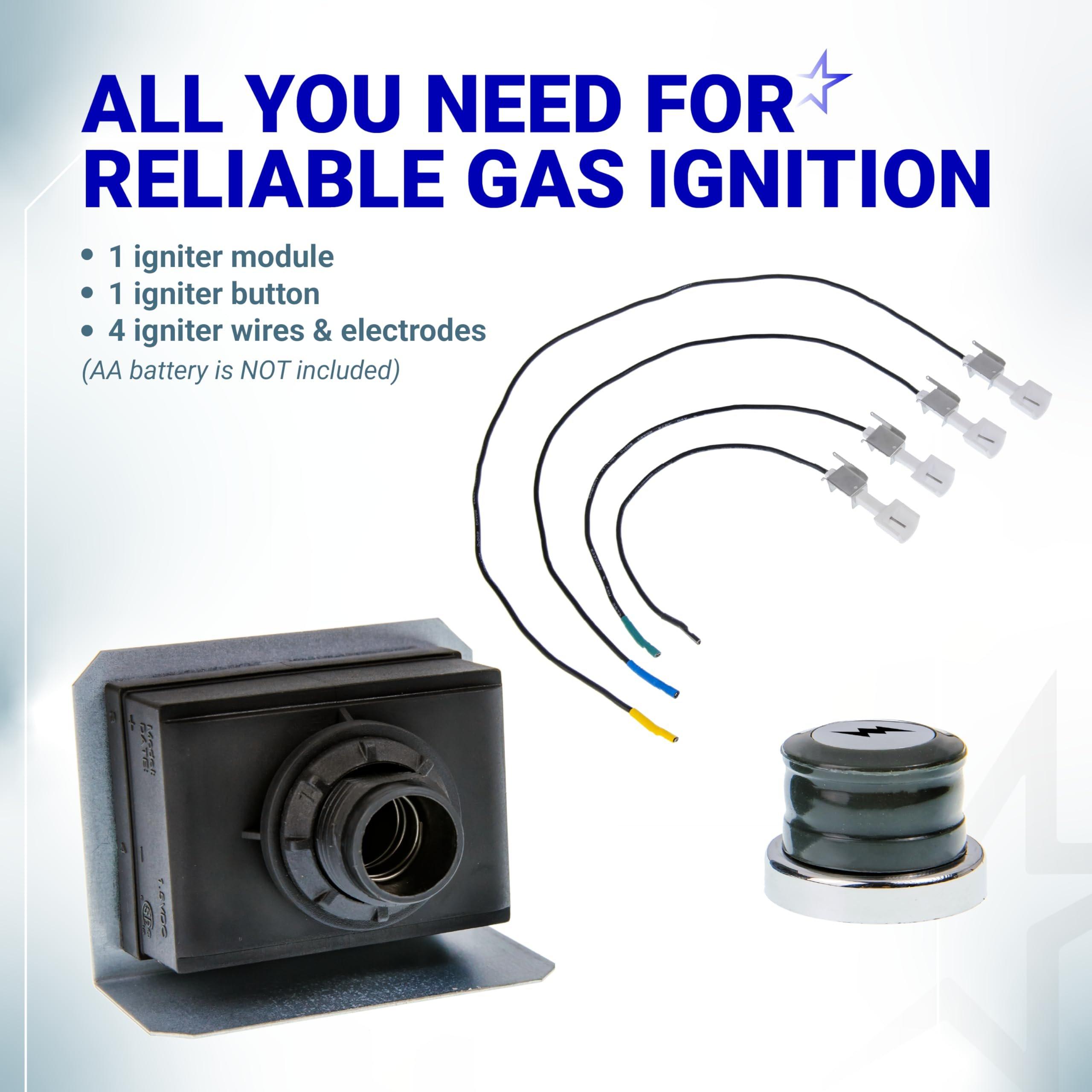 [Lifetime Warranty] 1836-13 7628 7629 Igniter Kit for Weber Genesis Grill Parts 300 Series with Front Mounted Control Panel (2011-Newer) E330 S330 Electronic Igniter, 4-Outlet Ignition Kit, Fit Weber 65946 image 6