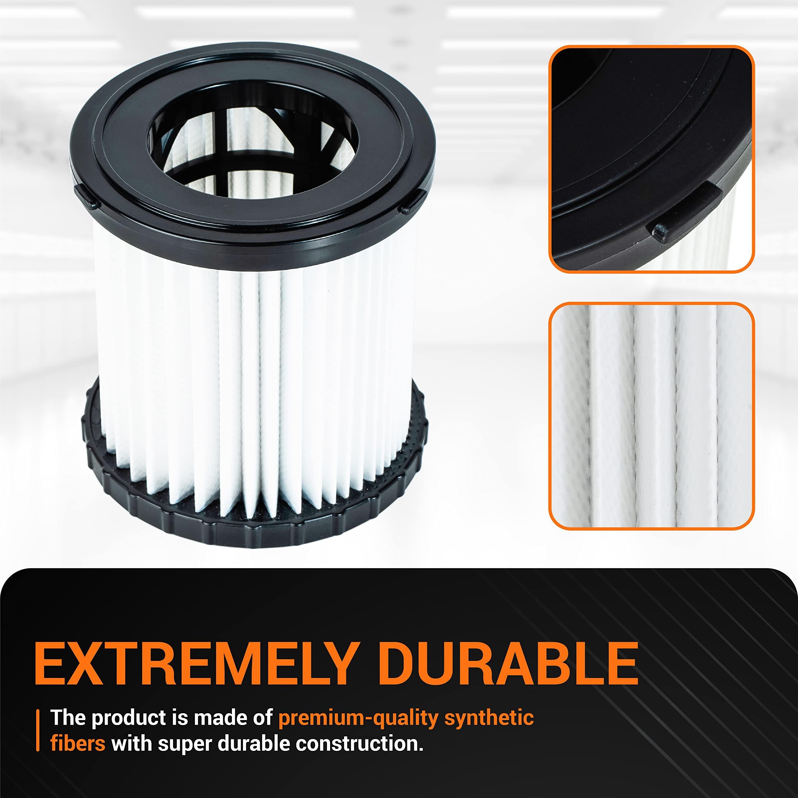 [Lifetime Warranty] DCV5801H Vacuum Replacement Filter for DEWALT DCV580 (Cordless) & DCV581H, DCV5801H 20V MAX Wet/Dry VAC Vacuum 2 Gallon Tank Capacity - Pack of 2 image 2