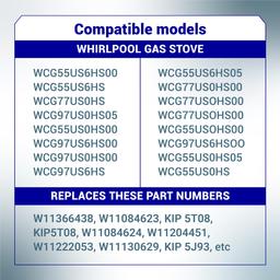 [Lifetime Warranty] W11366438 Gas Range Stove Control Knob - Compatible with Whirlpool WCG55US0HS00 WCG55US0HS05 WCG55US6HS00 WCG55US6HS05 - Replaces W11084623 W11359382 W11505414 4929319 - Pack of 5 thumbnail 5