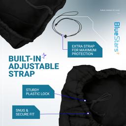 [Lifetime Warranty] Window Air Conditioner Cover Indoor with Velcro Sides - Inside AC Cover for Winter - Polyester Fiber Fill Layers Insulation - 25" x 17" x 3.5" - Black thumbnail 3