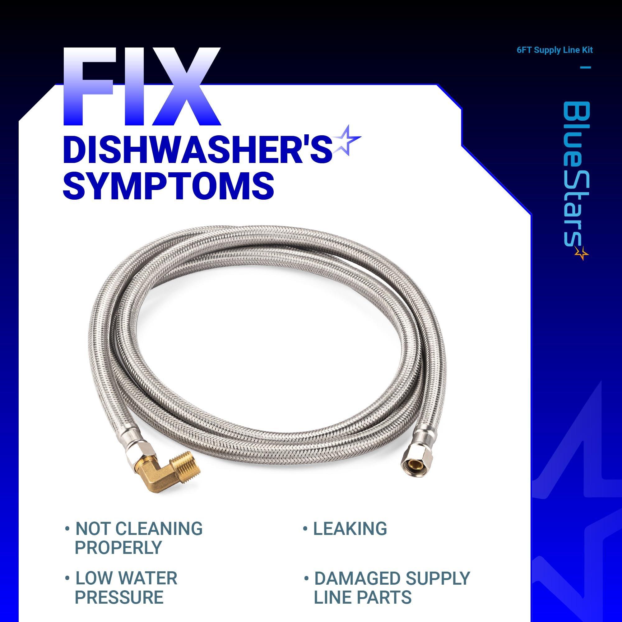 [Lifetime Warranty] Dishwasher Installation Kit, 6-Feet Supply Line with 3/8" x 3/8" Compression, 6-Feet 3-Prong Power Cord, Elbow Connectors & Adapters image 6
