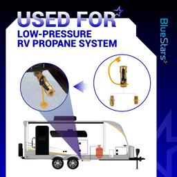 [Lifetime Warranty] RV Propane Quick Connect Fitting Adapter Valve Kit - 1/4"" Male NPT Full Flow Plug & 3/8"" Male Flare Quick Kit for Low Pressure Gas Appliance Heater Grill Fire Pit and RV Quick Connect, 7Pcs thumbnail 8