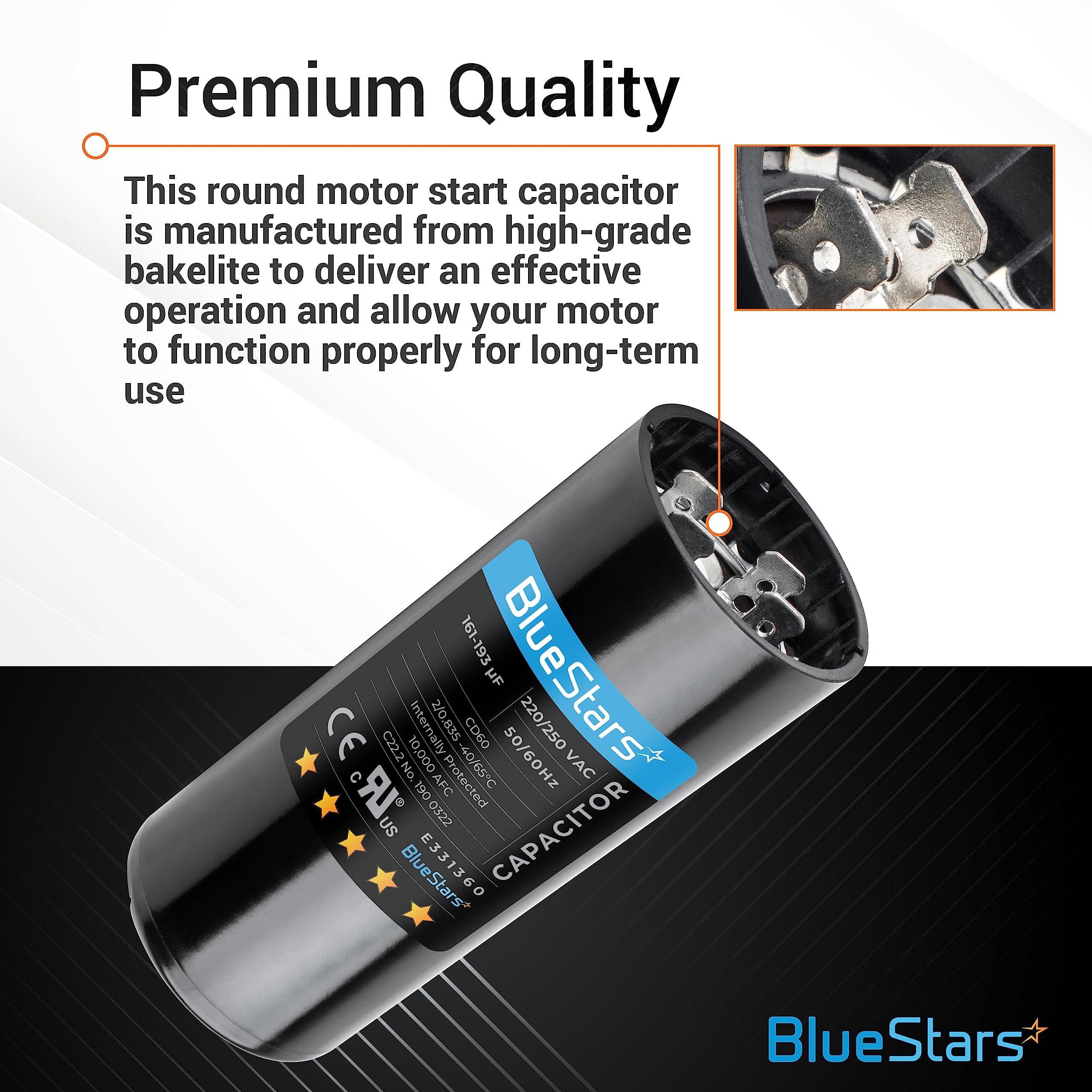 [Lifetime Warranty] 161-193 uF MFD 220-250 VAC 50/60 Hz Round Start Capacitor - Universal Fits Air Conditioners - Pack of 2 image 5