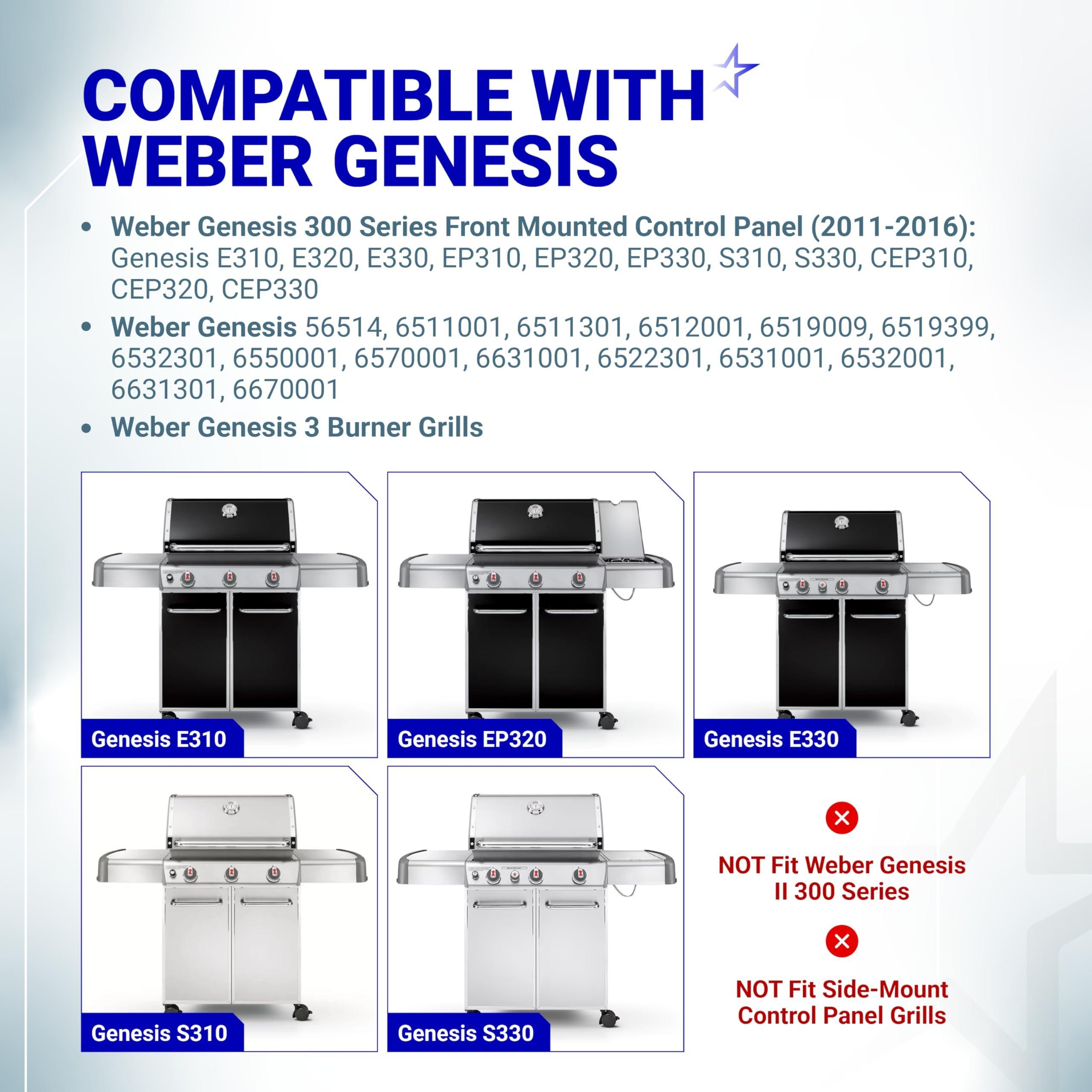 [Lifetime Warranty] 1836-13 7629 Genesis Igniter for Weber Genesis Grill Parts Genesis 300 Series Front-control Grills 3-Burner Igniter Module Weber 88826 E310 E320 E330 Button Switch image 2