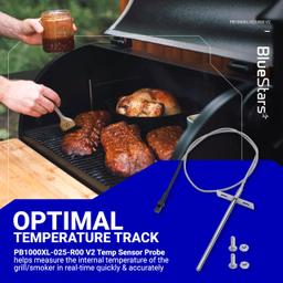 [Upgraded] BlueStars RTD Temperature Probe Sensor, Compatible with Pit Boss Pellet Grills and Smoker, Temp Probe Replacement, Meat Probe Sensor PB1000XL-025-R00 V2 (70123-AMP) thumbnail 7