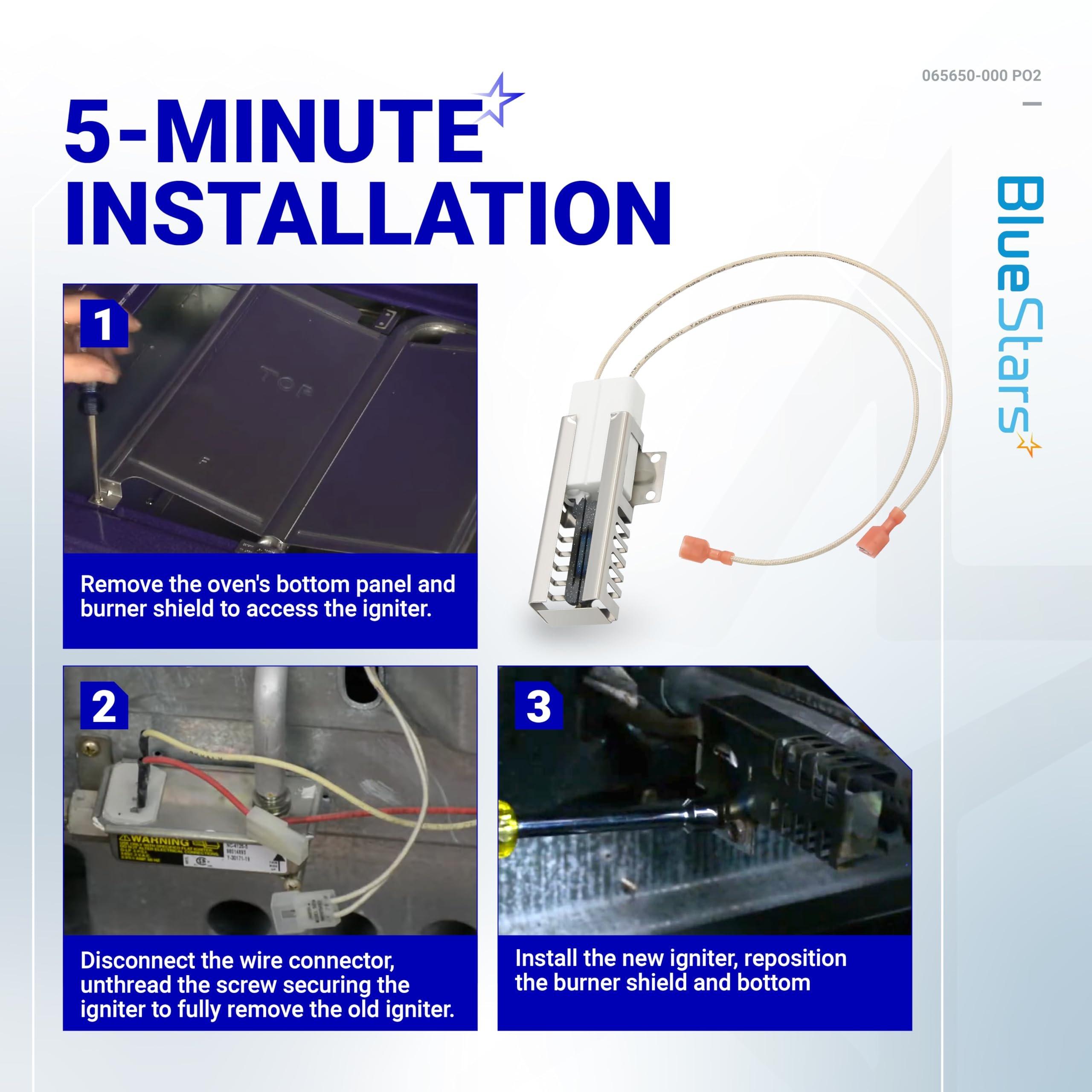 [Lifetime Warranty] PB040001 065650-000 Range Oven Igniter - Compatible with Viking Range Oven Gas Stove - Replaces AP5315579 065650-000 SGR4001 792263-4 - Pack of 2 image 8