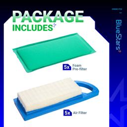 [Lifetime Warranty] 698083 697153 Air Filter - For John Deere LA115 LA105 L100 Z225 LA110 GY20573 Craftsman LT1000 LT2000 794422 795115 697634 797008 697776 Riding Lawn Mower with 697015 Pre Air Cleaner - Pack of 5 thumbnail 1